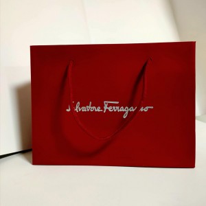 Vibrant Red Luxury Kraft Bag