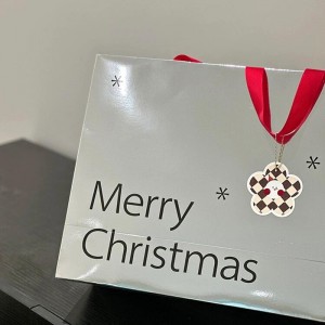 Silver Festive Kraft Bag